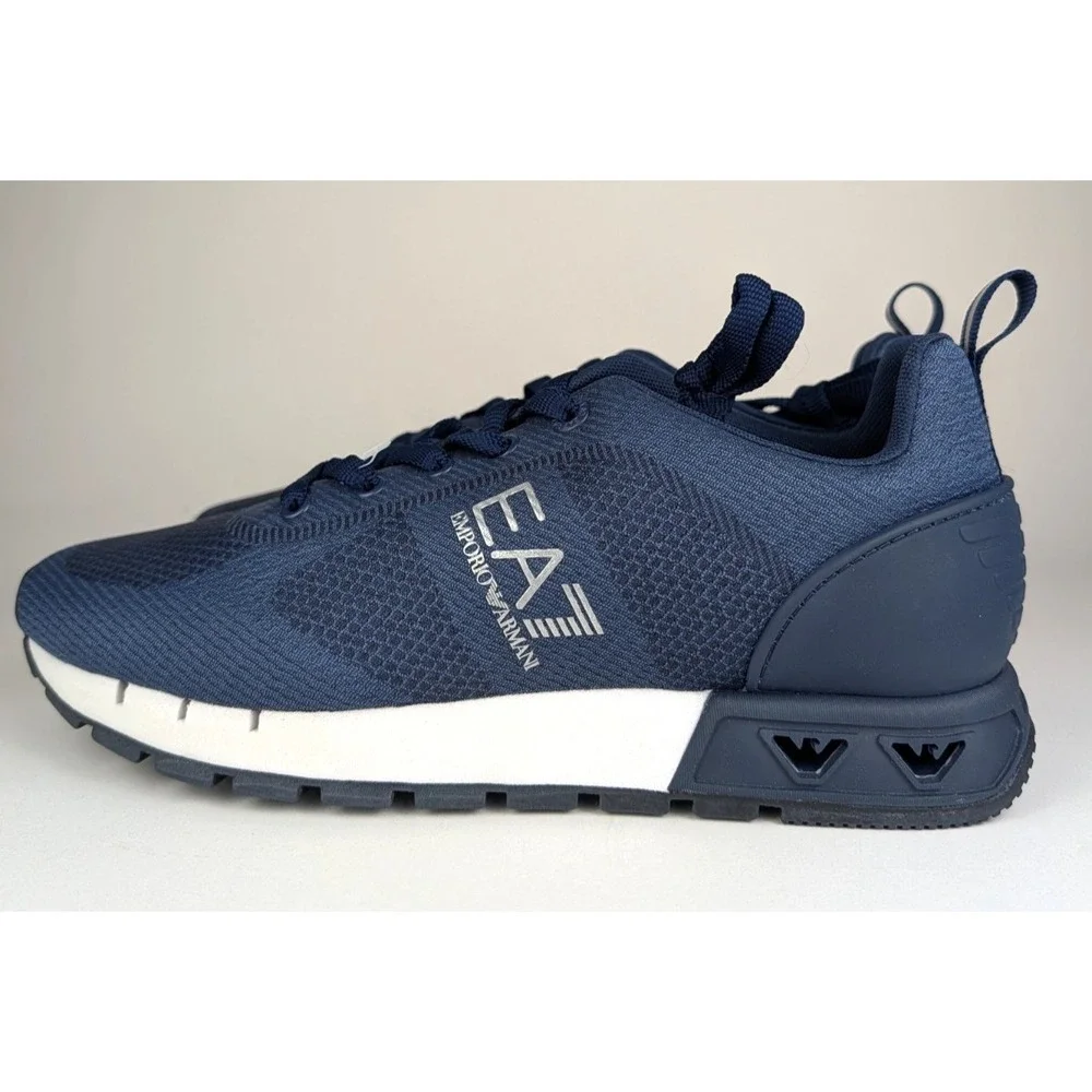 EMPORIO ARMANI EA7 Mens Size‎ 8.5 Navy Shoes Sneakers X8X126XK368 NEW